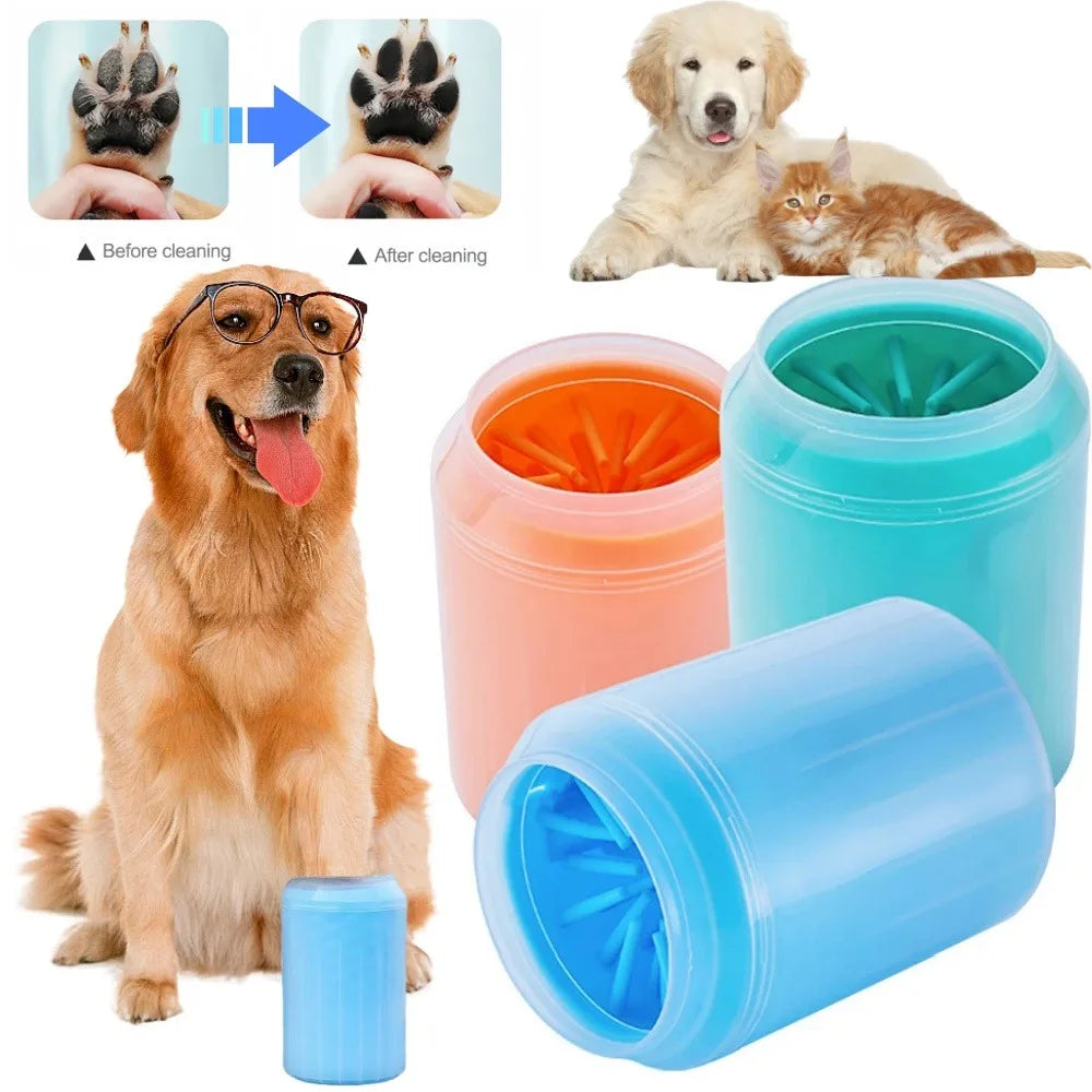Dog Foot Wash Cup Soft Silicone Foot Cleaning Massage Pet Paw Cleaner Cup Portable Outdoor Pet Foot Paw Clean Cleaneing Bucket