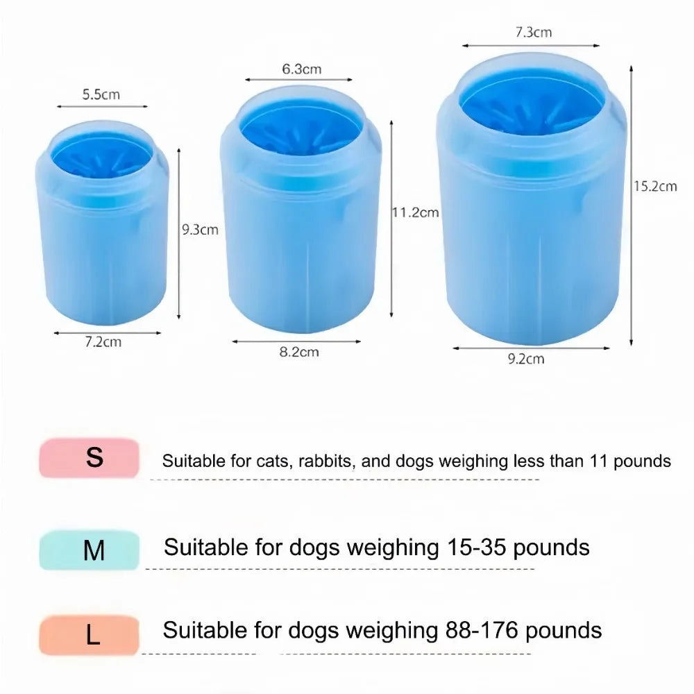 Dog Foot Wash Cup Soft Silicone Foot Cleaning Massage Pet Paw Cleaner Cup Portable Outdoor Pet Foot Paw Clean Cleaneing Bucket