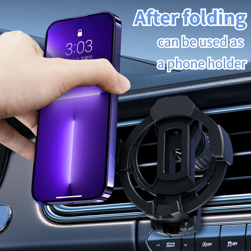 2-in-1 Car Phone & Drink Holder: Universal mount for phones and bottles