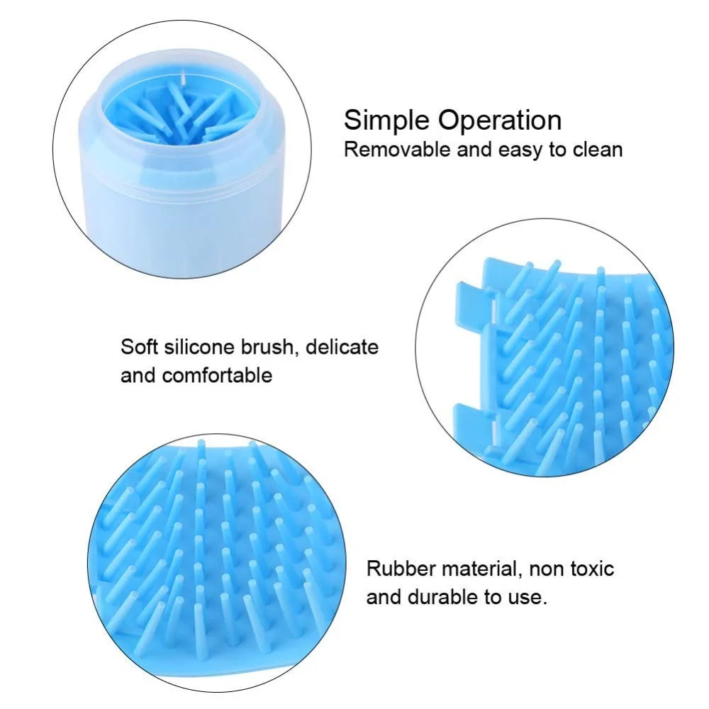 Dog Foot Wash Cup Soft Silicone Foot Cleaning Massage Pet Paw Cleaner Cup Portable Outdoor Pet Foot Paw Clean Cleaneing Bucket